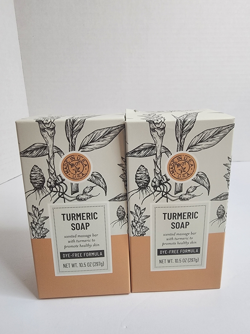 Turmeric Soap Dye-Free Formula. 2 Pack Bundle. NIB